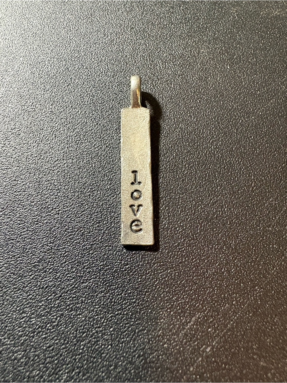 thirty-one Pewter "Love' Bar Pendant Necklace Charm